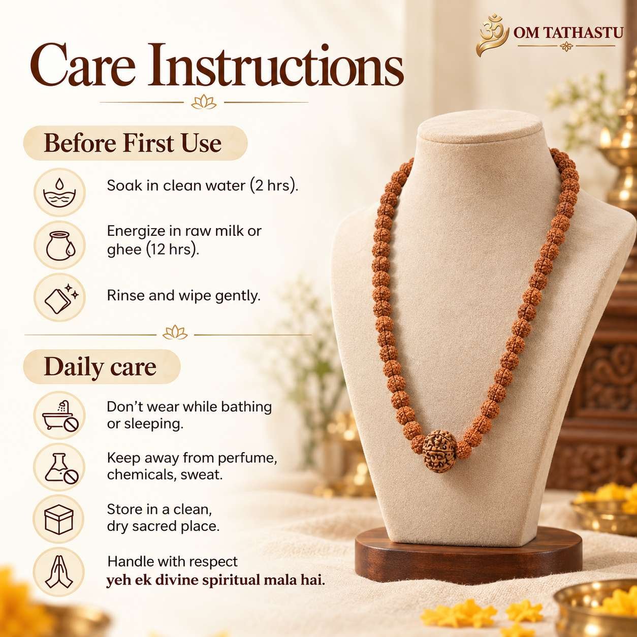 10 Mukhi Rudraksha in 5 Mukhi Mala - Image 6