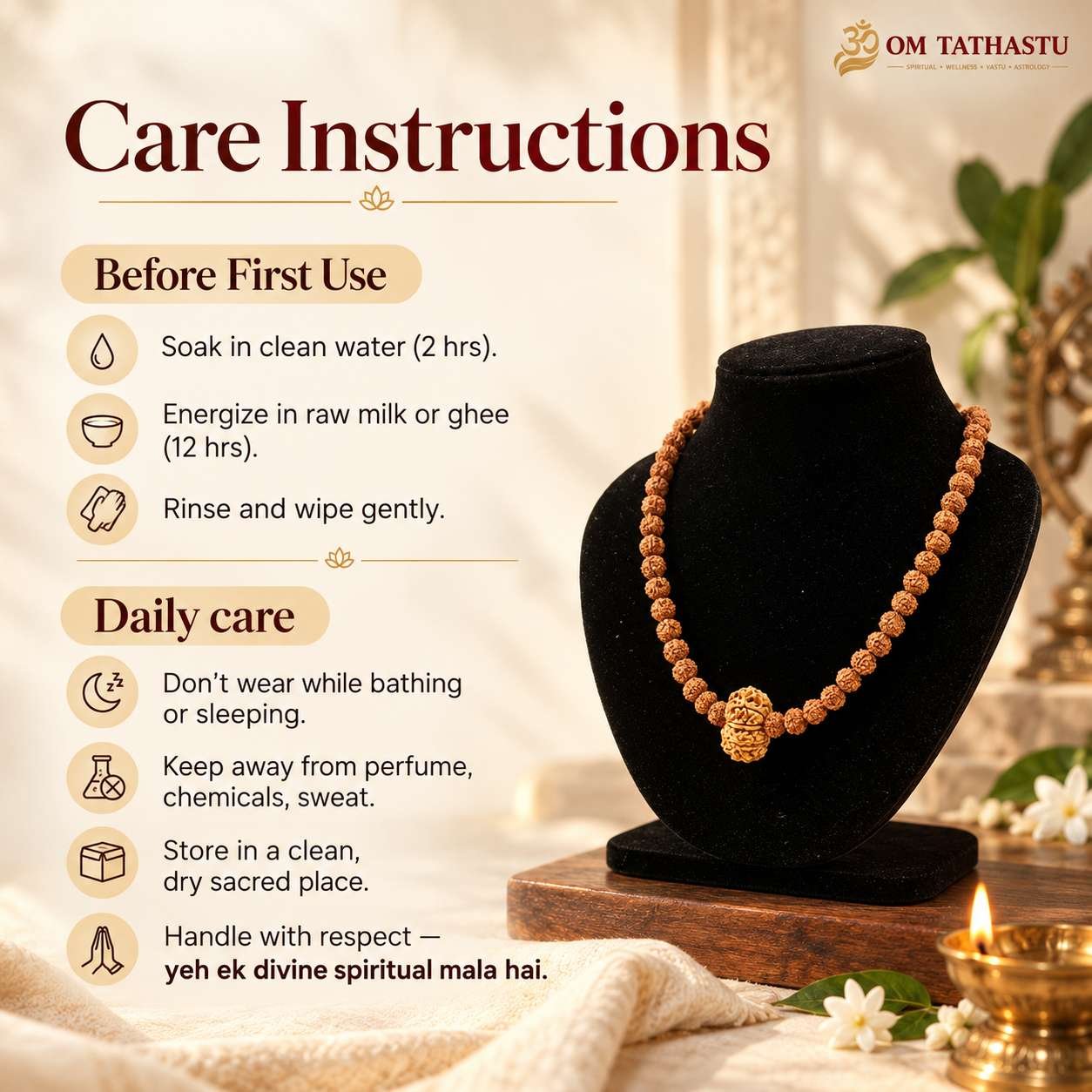 14 Mukhi Rudraksha in 5 Mukhi Mala - Image 6