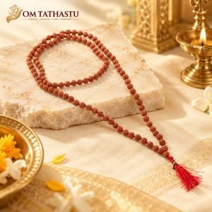 5 Mukhi Rudraksha Mala (7mm, 108+1 Beads)