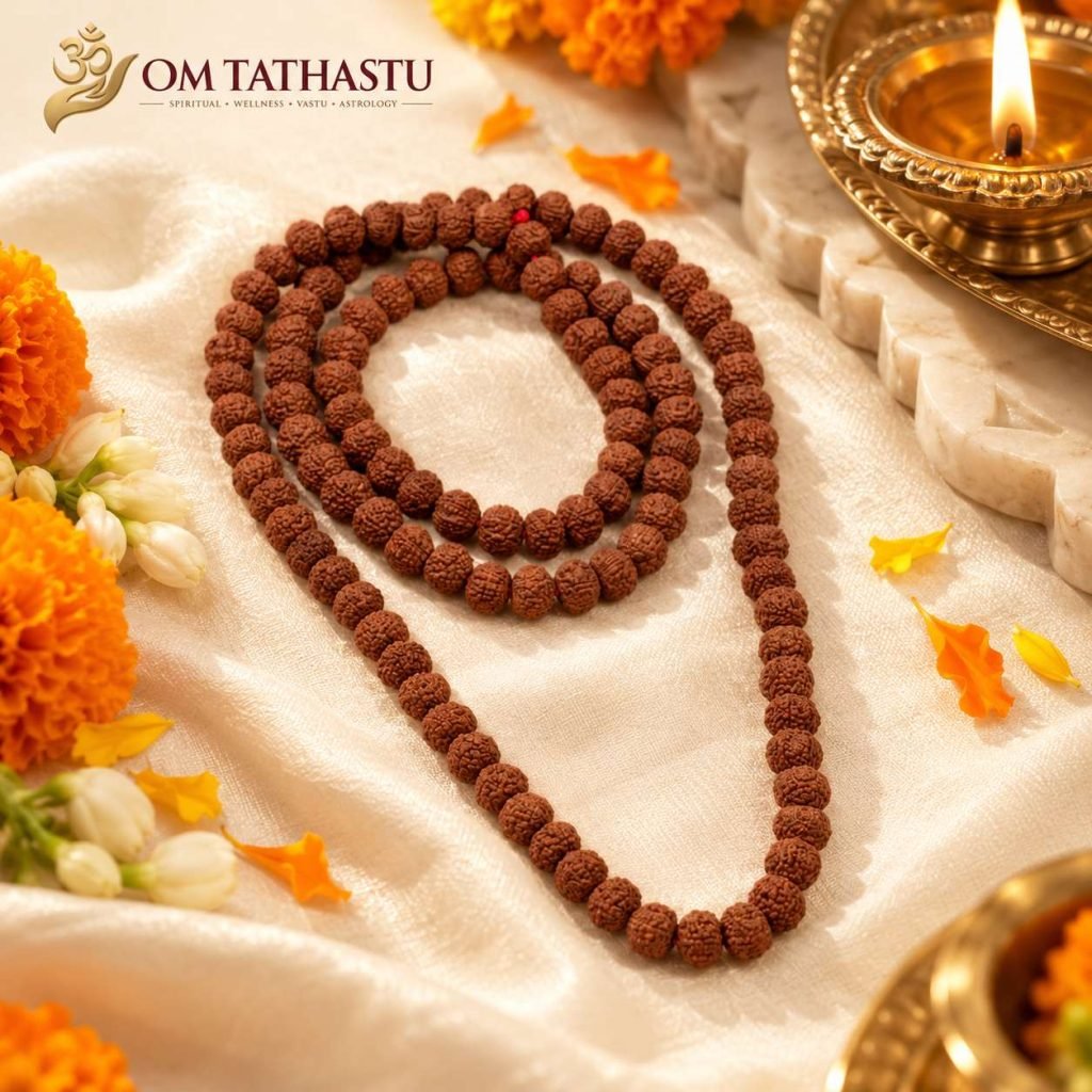 7 Mukhi Rudraksha Mala (9-10mm, 108+1 Beads)