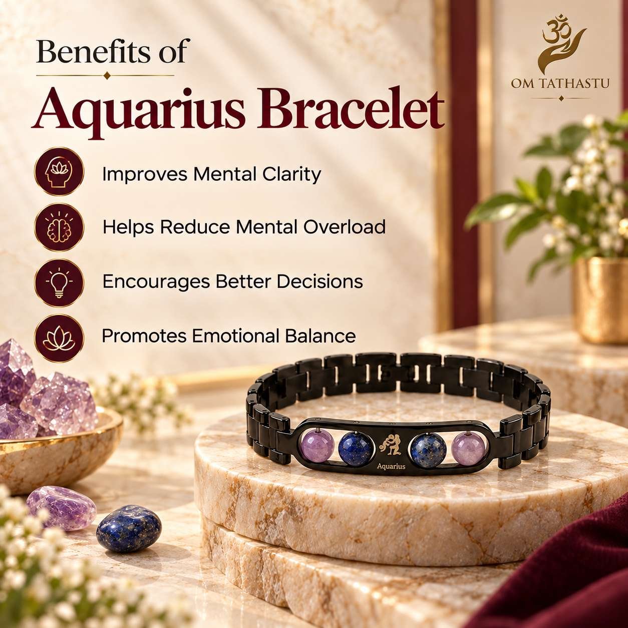 Aquarius Metal Zodiac Bracelet - Image 6