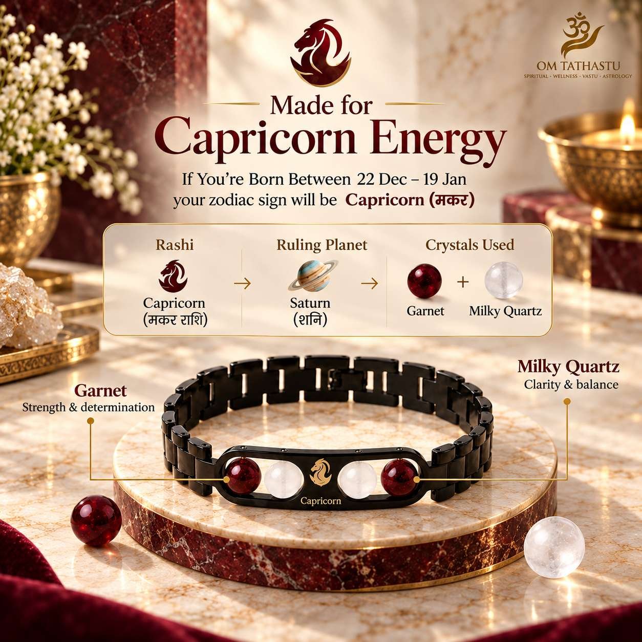 Capricorn Metal Zodiac Bracelet - Image 3