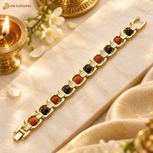Gold Metal Rudraksha Karungali Bracelet