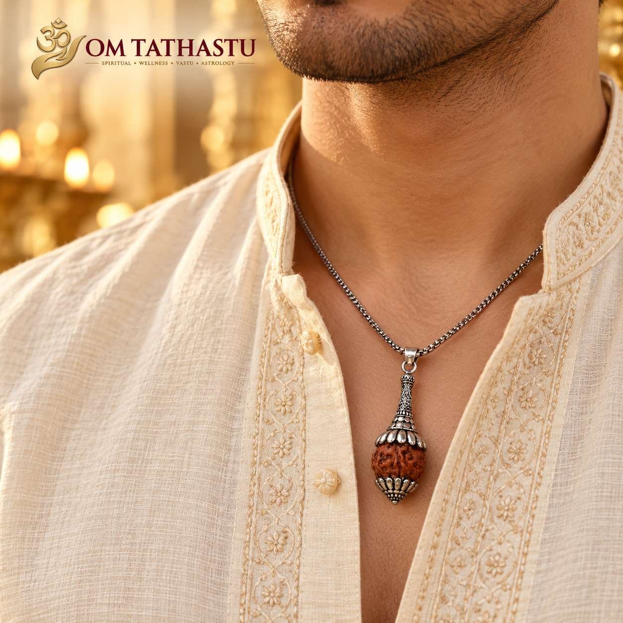 Rudraksha Hanuman Gada Pendant - Image 8