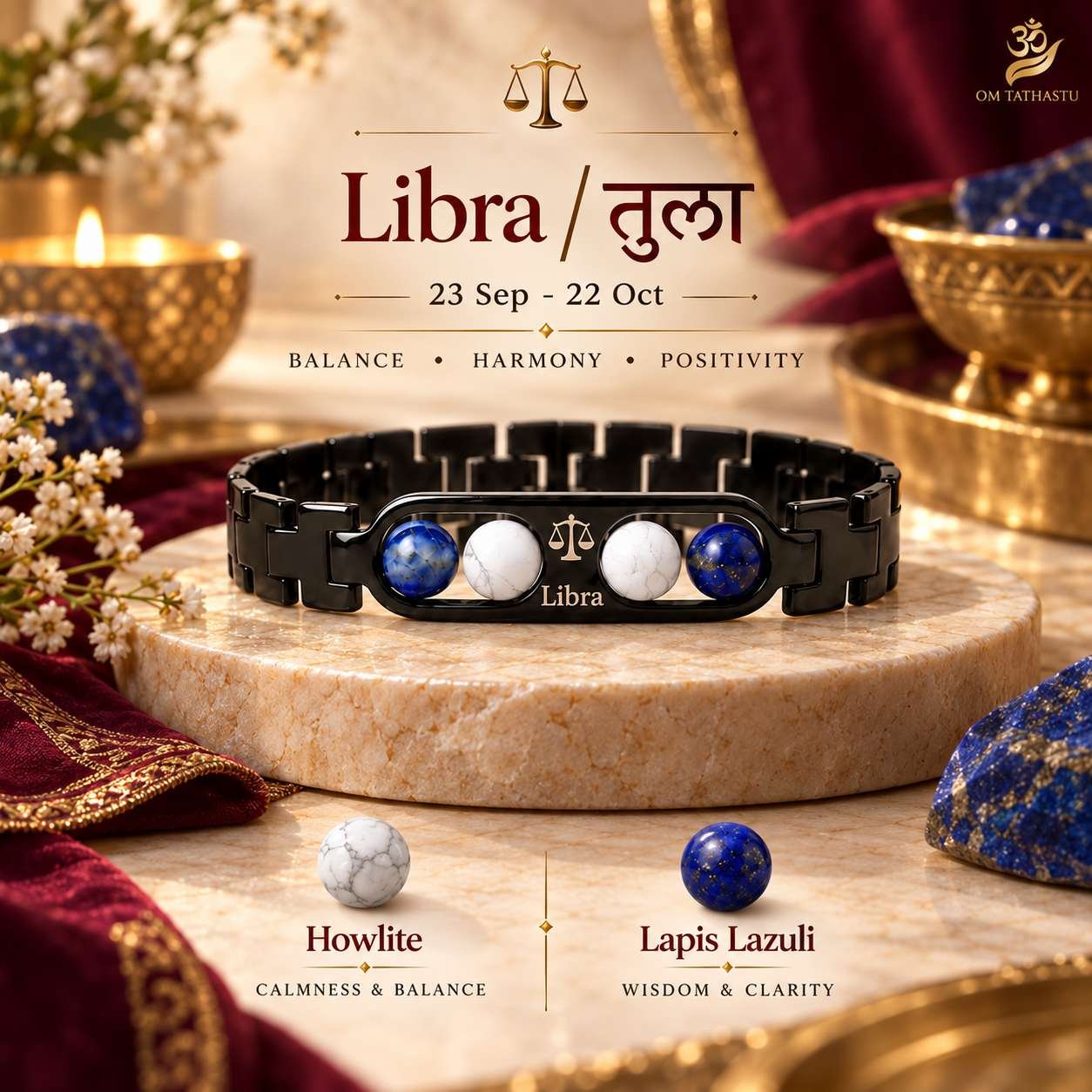 Libra Metal Zodiac Bracelet - Image 3