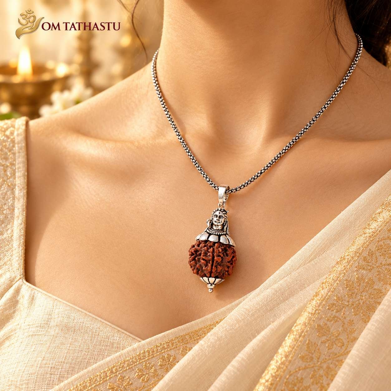 Adiyogi Shiv 7 Mukhi Rudraksha Pendant - Image 4