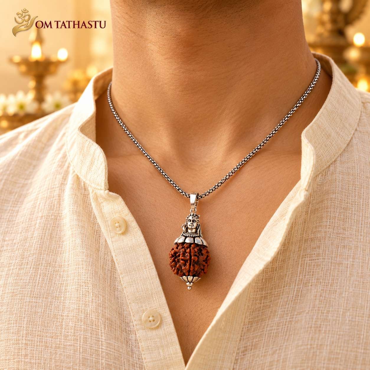 Adiyogi Shiv 7 Mukhi Rudraksha Pendant - Image 5